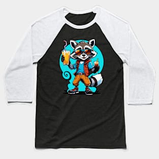 Cool Raccoon Summer Baseball T-Shirt